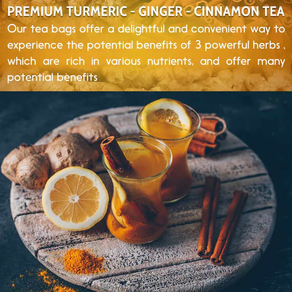 Natural Turmeric Ginger Cinnamon Tea Bags