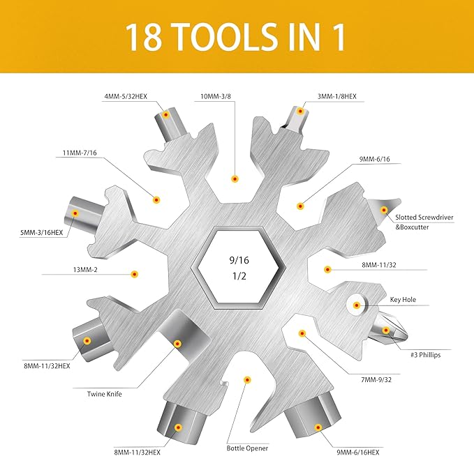 18-in-1 Snowflake Multi-tool