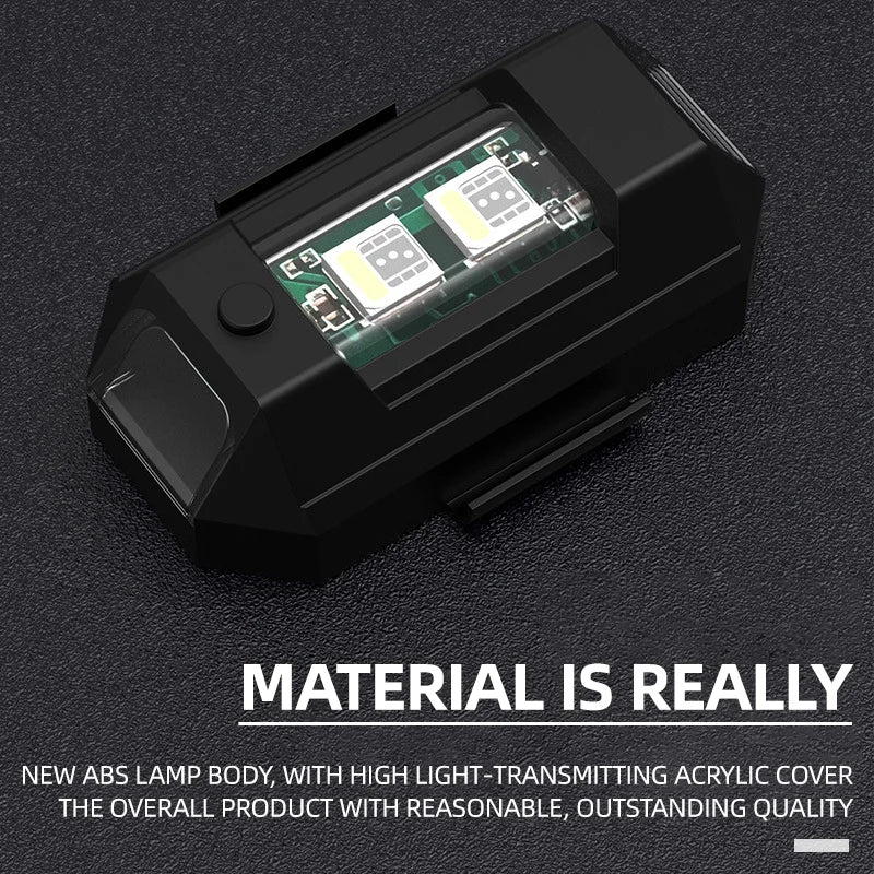 7 Colors LED Strobe Lights & USB Charging