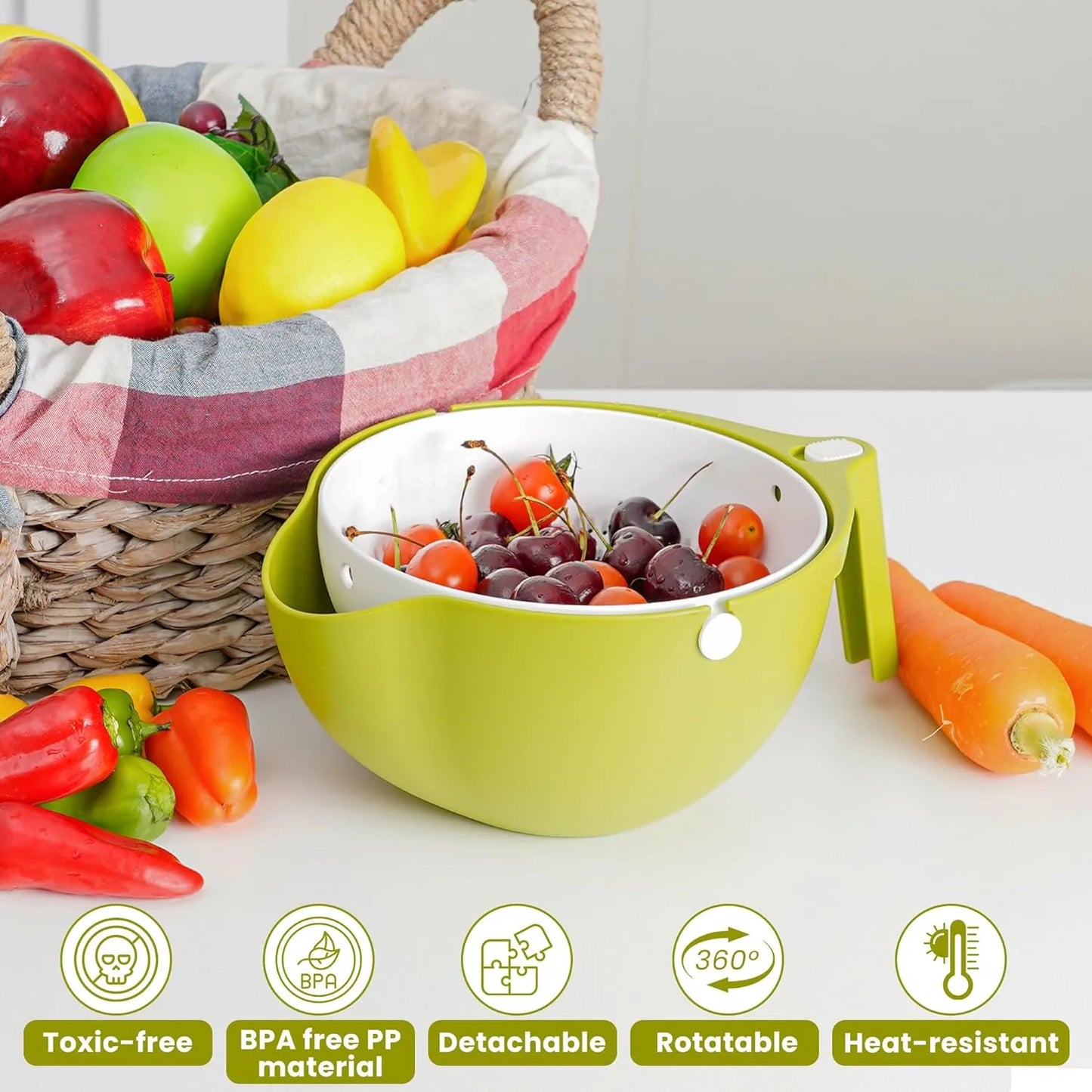 3 in 1 Water Saving Balanced Colander