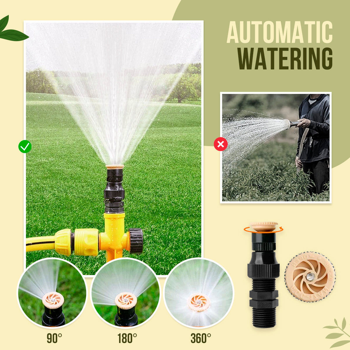 360° Rotation Garden Sprinkler Patio