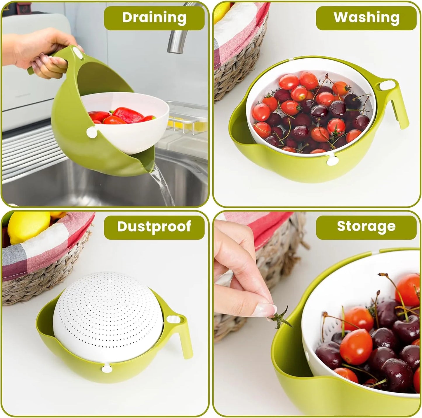 3 in 1 Water Saving Balanced Colander