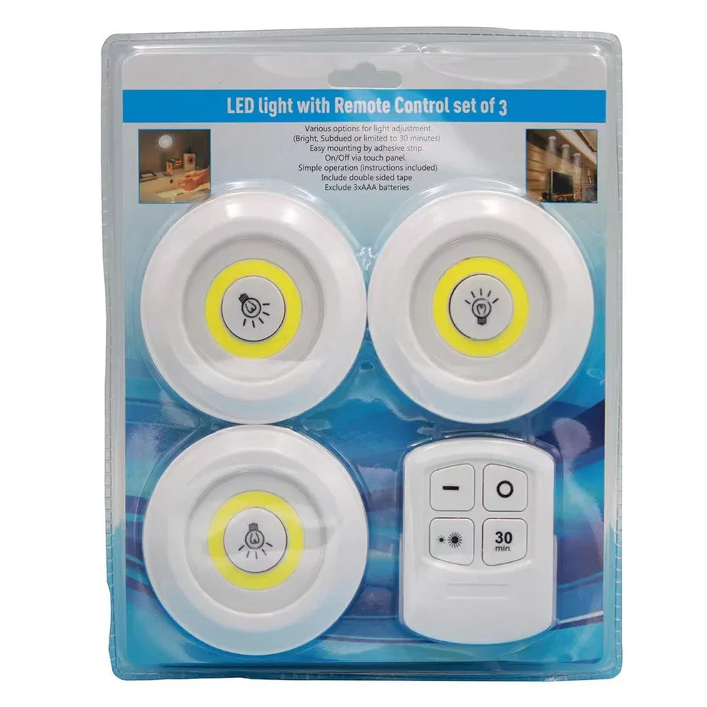 Wireless Under-Cabinet Lights With Remote Control