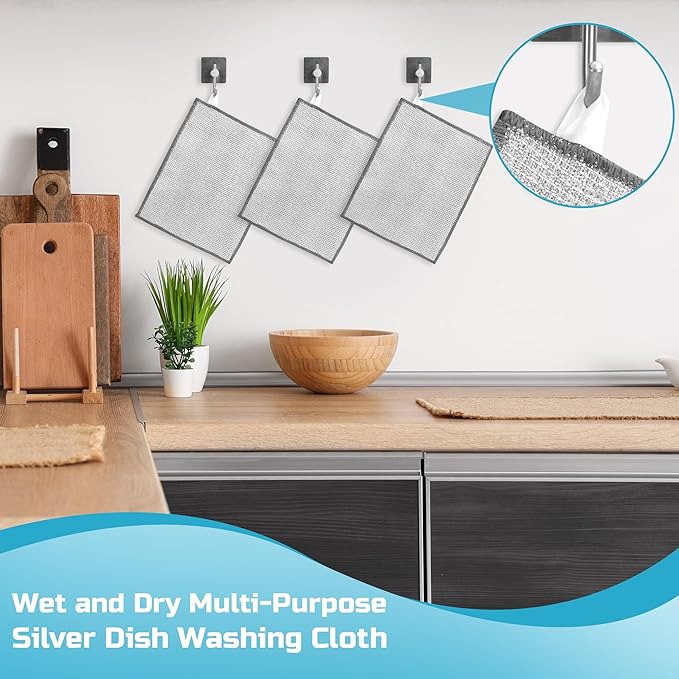 5 Pcs - Multipurpose Non Scratch Silver Cleaning Cloths