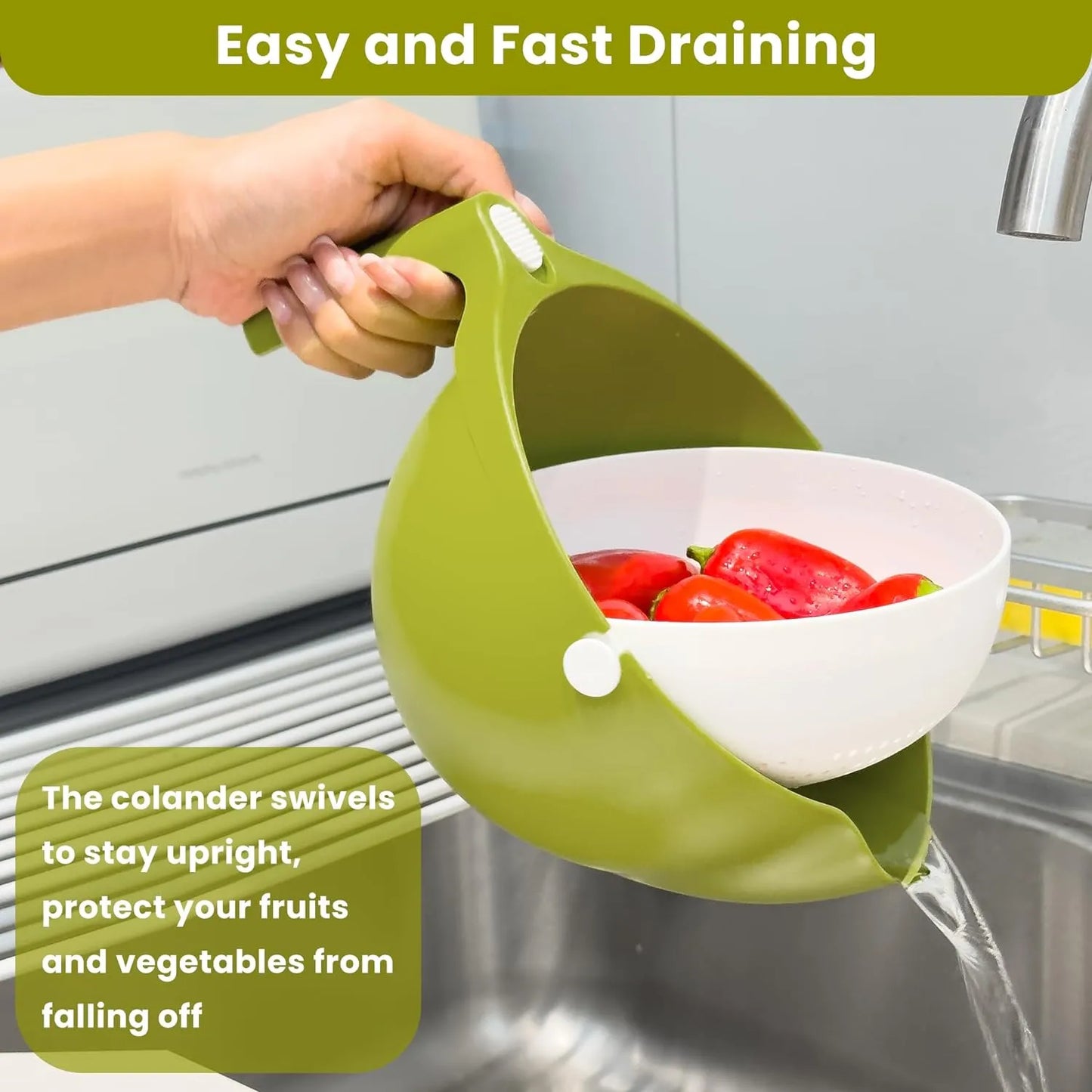 3 in 1 Water Saving Balanced Colander