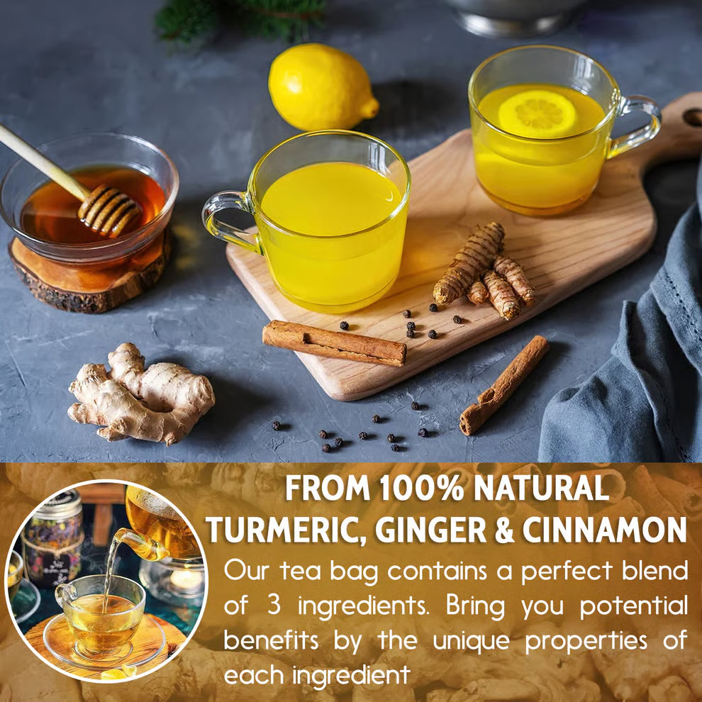 Natural Turmeric Ginger Cinnamon Tea Bags