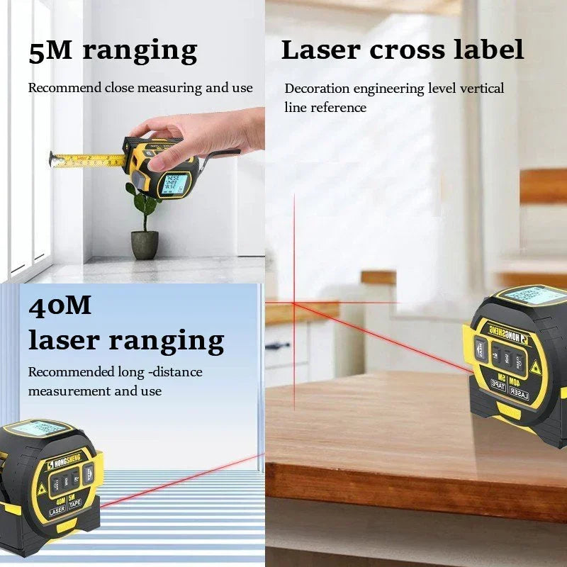 3-In-1 Infrared Laser Tape Measuring