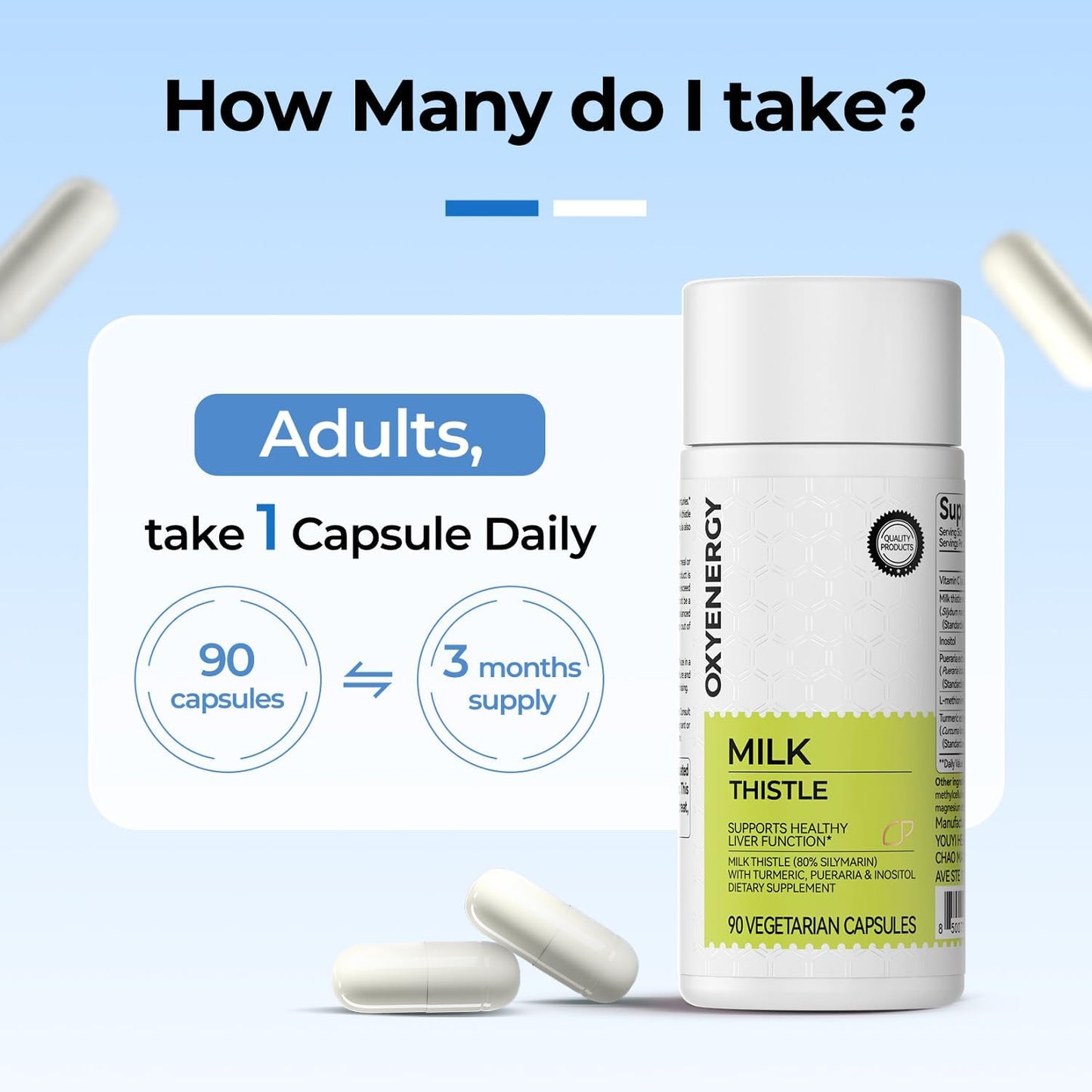 Milk Thistle 300mg Extract - Liver Detox & Repair Support