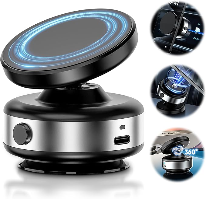 Electric Vacuum Suction Cup Phone Mount