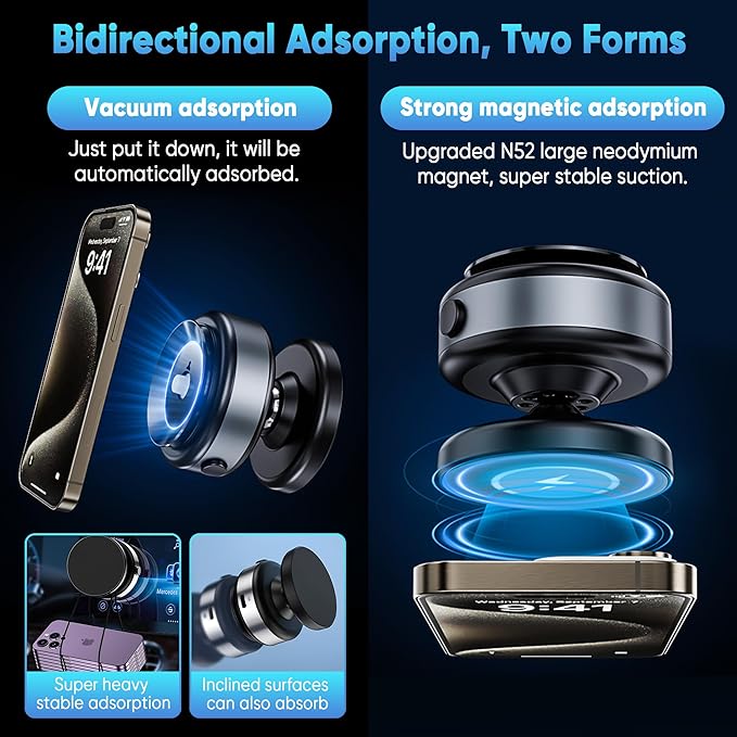 Electric Vacuum Suction Cup Phone Mount