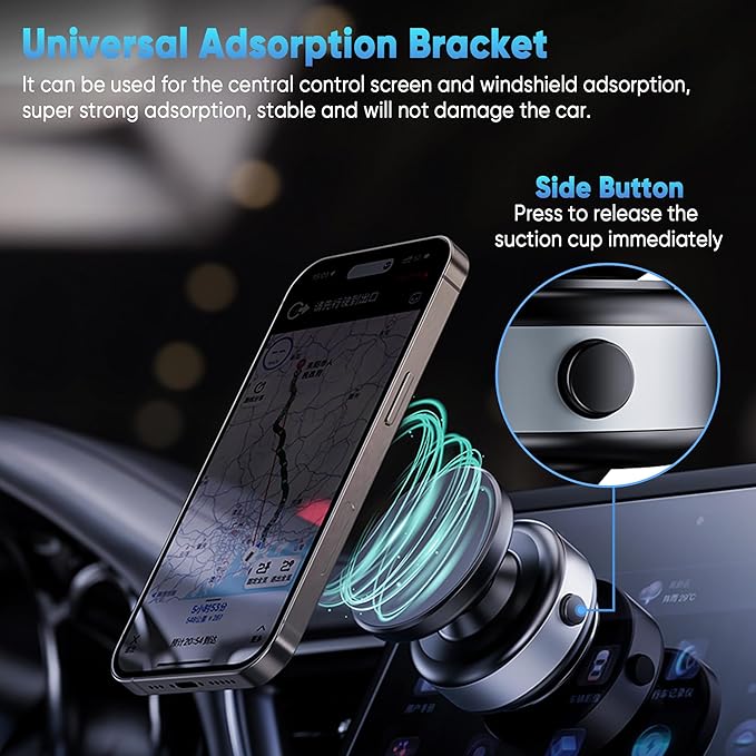 Electric Vacuum Suction Cup Phone Mount