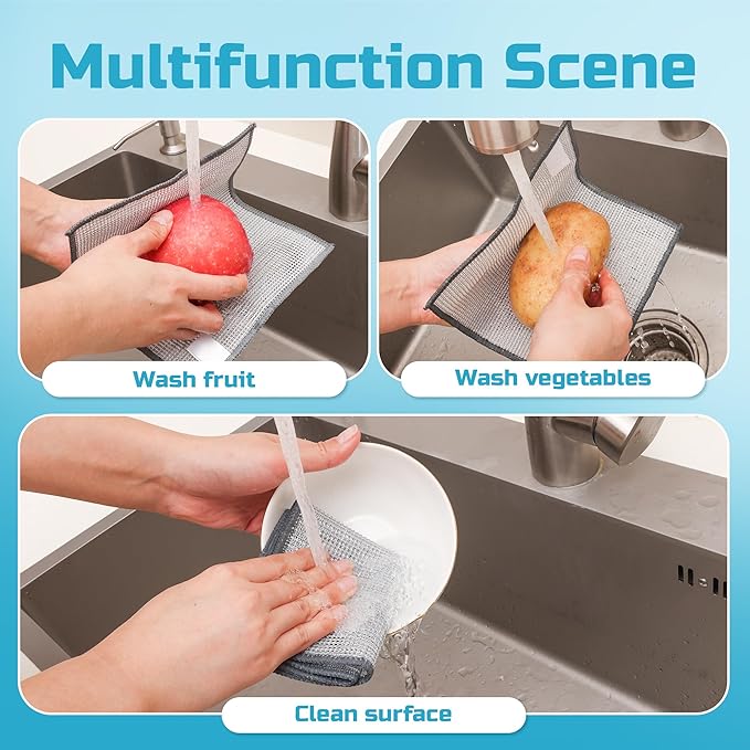 5 Pcs - Multipurpose Non Scratch Silver Cleaning Cloths