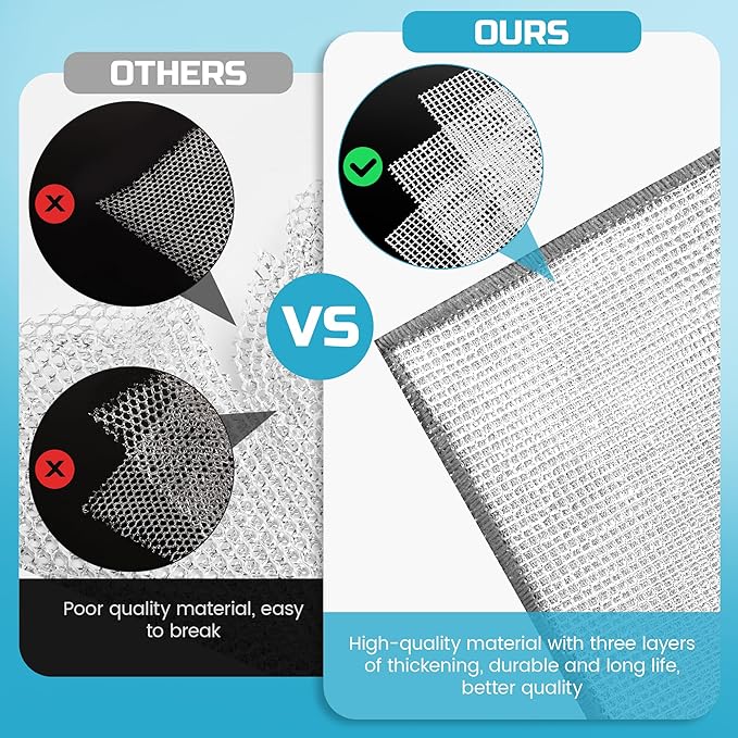 5 Pcs - Multipurpose Non Scratch Silver Cleaning Cloths