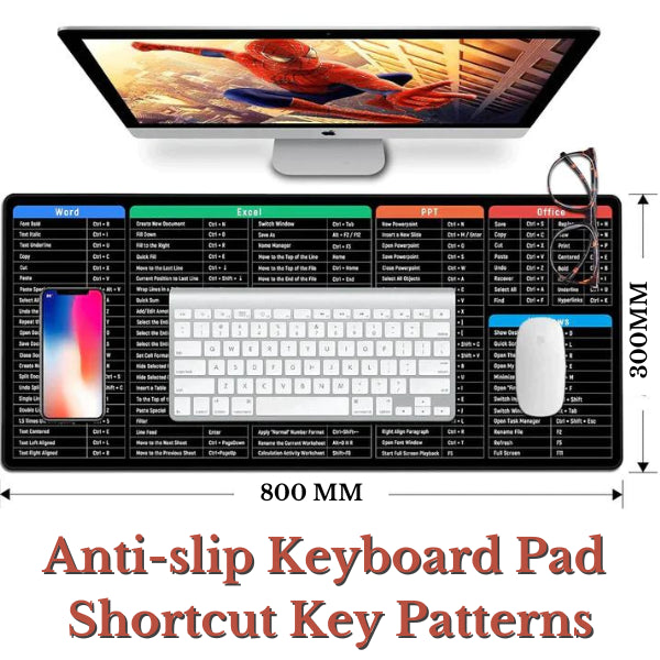 Anti-slip Keyboard Pad with (Shortcut Key Patterns)