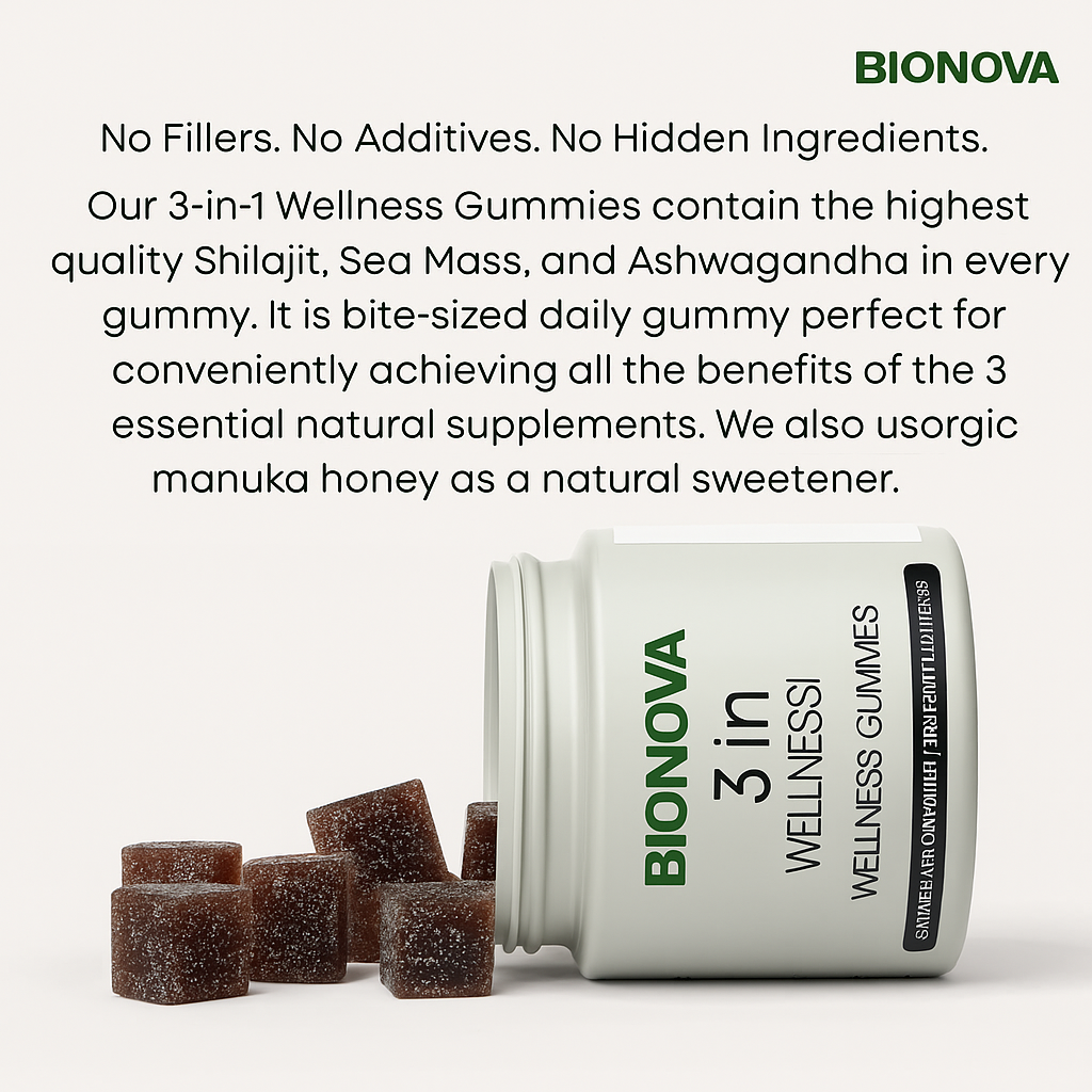 BIONOVA® 3-in-1 wellness gummies.