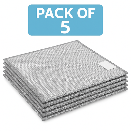 5 Pcs - Multipurpose Non Scratch Silver Cleaning Cloths