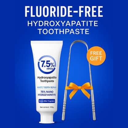 Fluoride-Free Hydroxyapatite Toothpaste + Tongue Cleaner Gift